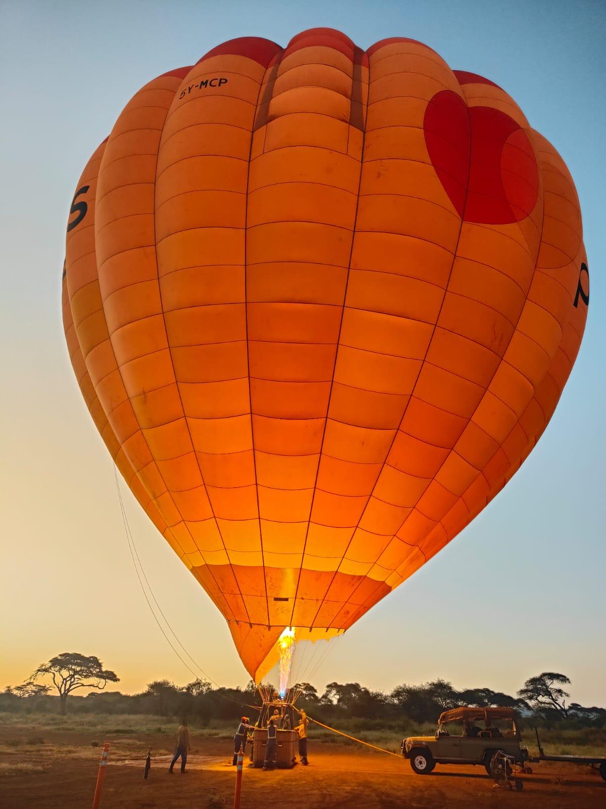 Hot air balloon safari over the Masai Mara